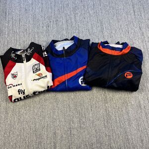 Lot of 3 Men's Cycling Jerseys Size L Santini V Australia De Rosa Training Lot